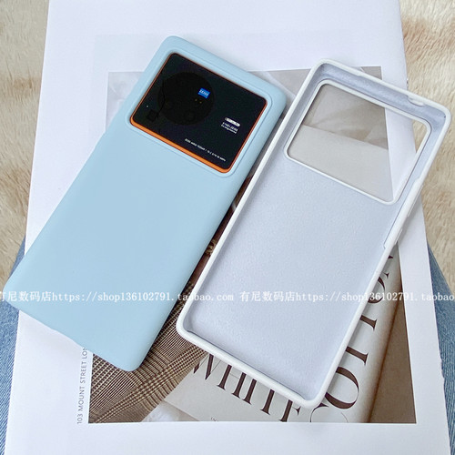 YOONIA适用vivo手机壳X80液态硅胶保护套x80pro奶蓝色不褪色小众个性温柔网红不变色时尚唯美小清新不掉漆