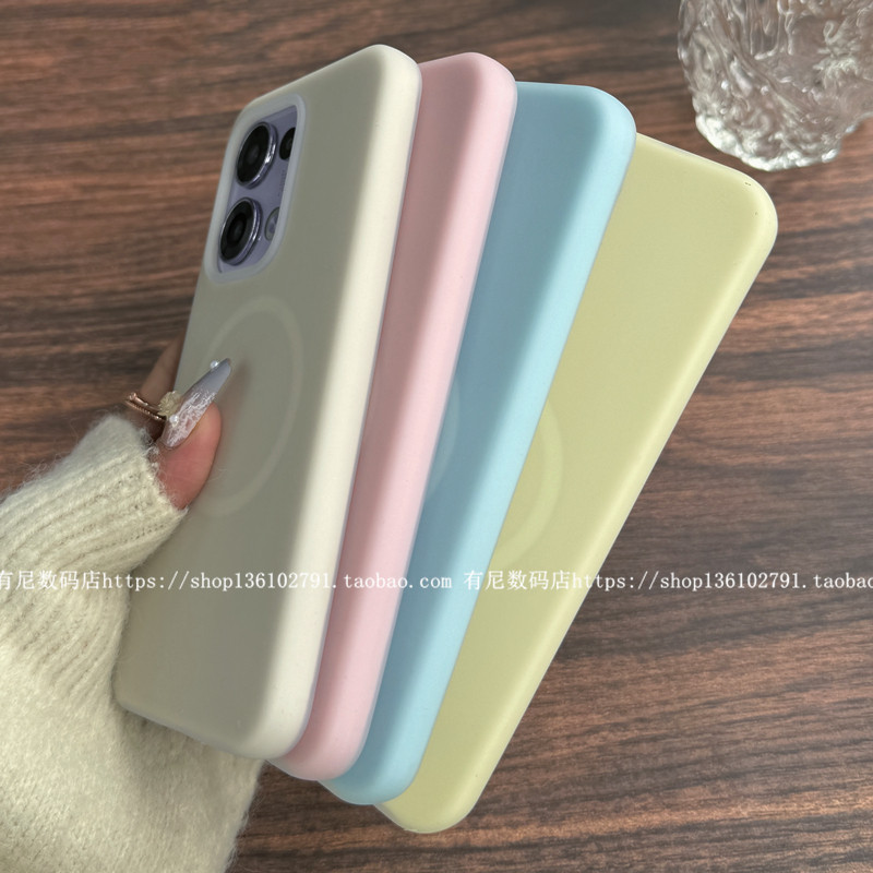 YOONIA适用OPPO磁吸reno13手机壳reno13pro液态硅胶reno13pro+果冻半透明保护套橡皮泥擦手感好软opporeno13