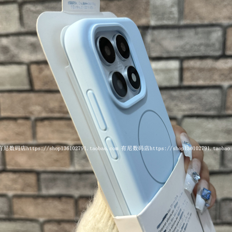 适用小米17液态硅胶17pro无极磁吸17promax手机壳全包MagSafe无线充小米15奶蓝色15pro新ultra至尊版14个性13