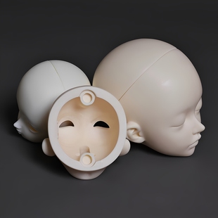 bjd素头练妆娃头3分4分6分无妆新手改妆S钩树脂略有瑕疵头壳