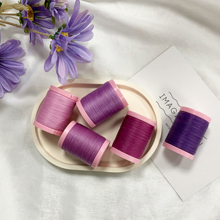 艺高0.5mm精细扁蜡线纯色涤纶线手工DIY编织线编立体线材