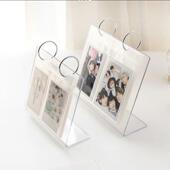 追星女孩 拍立得相册亚克力摆台 3寸456寸照片收纳册ins桌面摆件