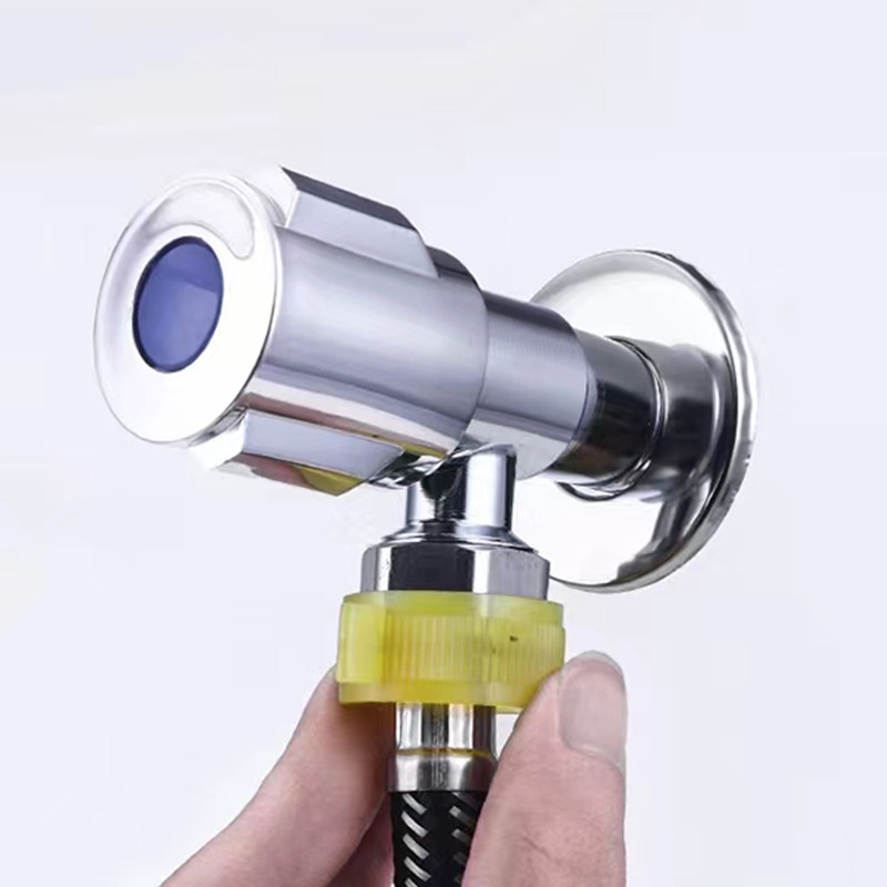 三角阀水龙头全铜芯耐高温加厚加长螺纹三通热水器开关马桶分水器