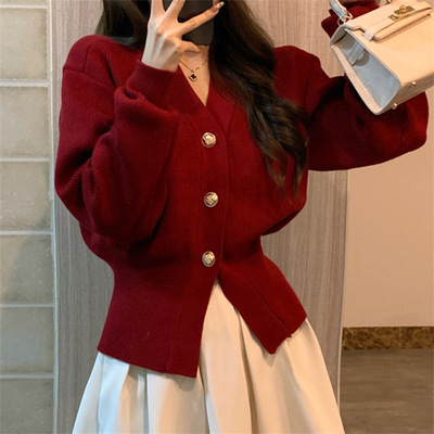 小香风针织开衫女2025年