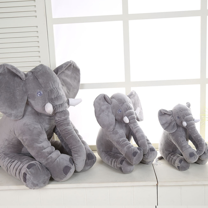 毛绒玩具定制短毛安抚睡象公仔儿童大象抱枕创意生日礼物女生