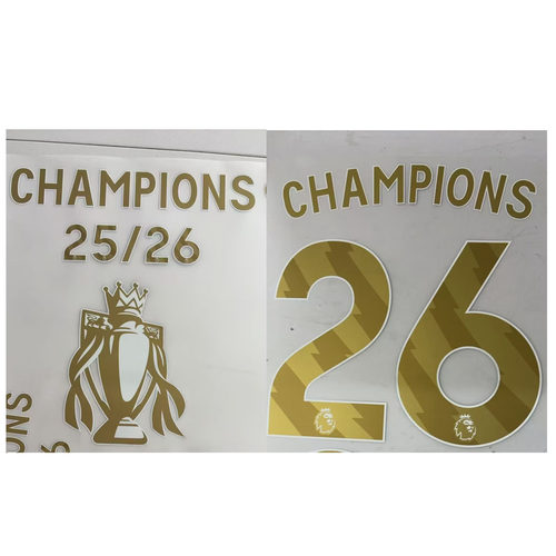 2026英超阿仙奴夺冠印号#26 CHAMPIONS金色英超卫冕热转印烫画
