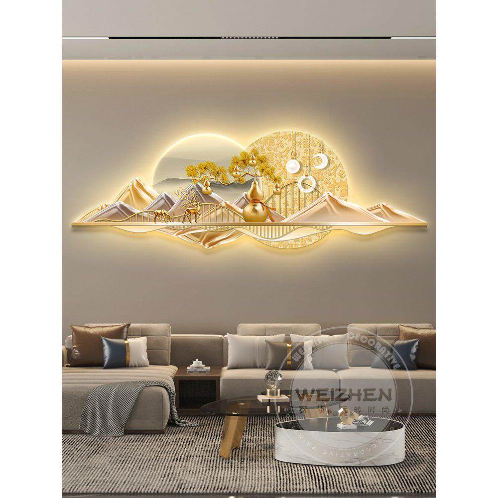 客厅装饰画沙发背景墙挂画高级感山水挂件新中式大气壁画2026新款