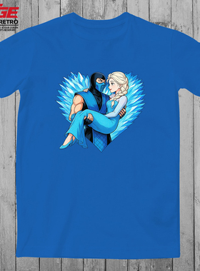 零度冰寒冰雪艾尔莎搞怪T恤真人快打SubZero原创创意潮牌纯棉体恤