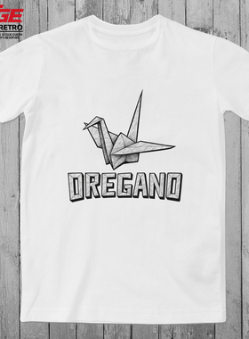 纸鹤T恤创意Oregano设计街头潮流休闲原创潮牌宽松纯棉大码体恤