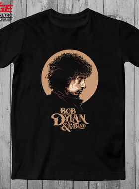 鲍勃迪伦T恤Bob Dylan摇滚民谣反抗歌手朋克高街纯棉潮牌黑色体恤
