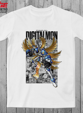 炽天使兽T恤Seraphimon日系动漫TEE二次元宽松大码纯棉原创体恤