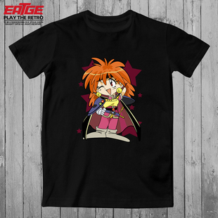 秀逗魔导士T恤魔剑美神动漫天才美少女莉娜复古潮流纯棉潮牌体恤