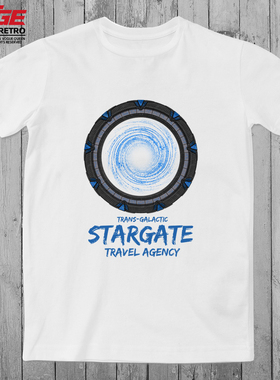 星际之门T恤科幻美剧Stargate潮流复古原创潮牌纯棉宽松大码体恤