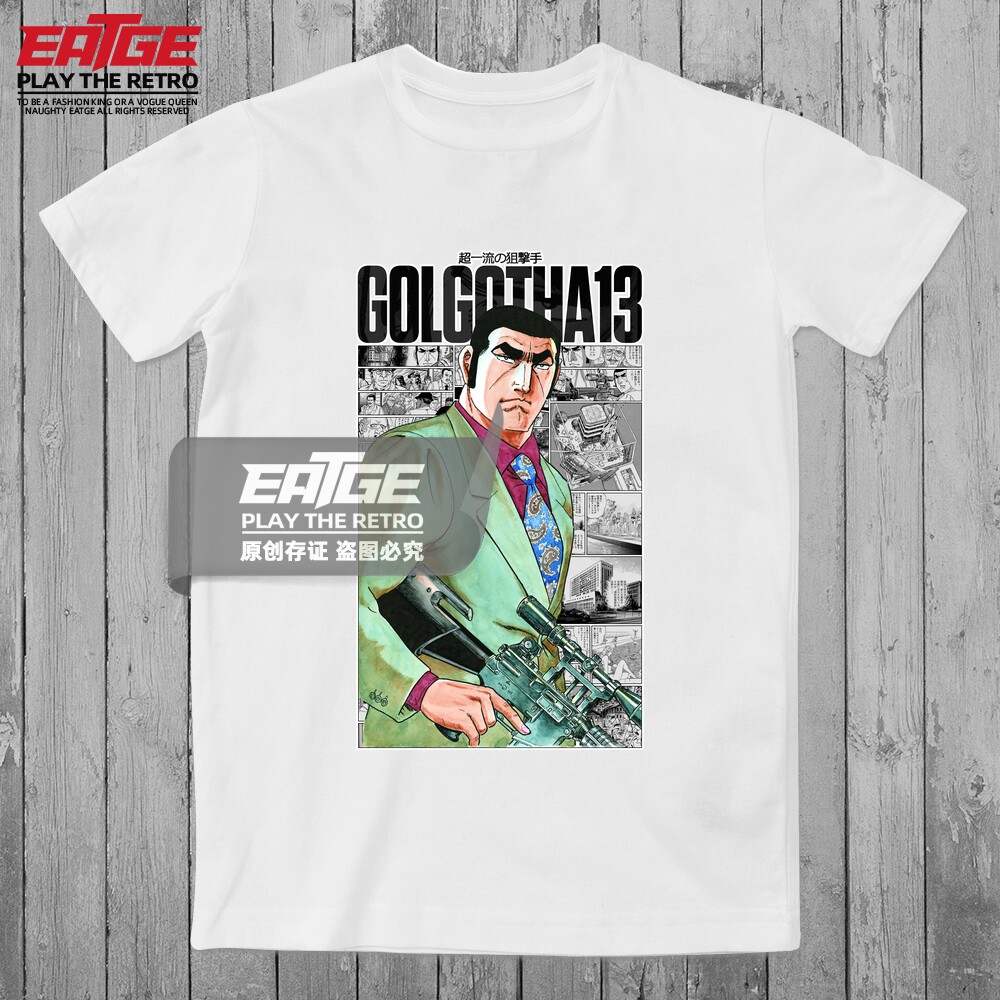 狙击手骷髅13迪克东乡短袖T恤日系复古GOLGO 13潮牌纯棉半袖体恤