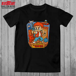 七宝奇谋T恤FC红白机The Goonies怀旧NES游戏纯棉原创电竞体恤