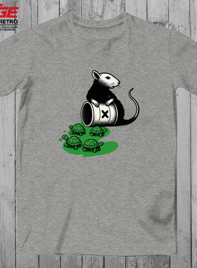 忍者神龟T恤老鼠乌龟变异TMNT复古动漫潮流原创潮牌纯棉宽松体恤