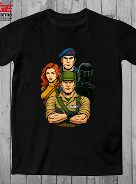 G I JOE特种部队T恤蛇眼红发女郎公爵Duke火石Flint原创纯棉体恤