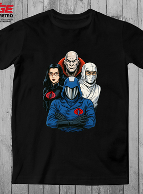 G I JOE特种部队T恤迪斯特罗眼镜蛇指挥官男爵夫人白幽灵纯棉体恤