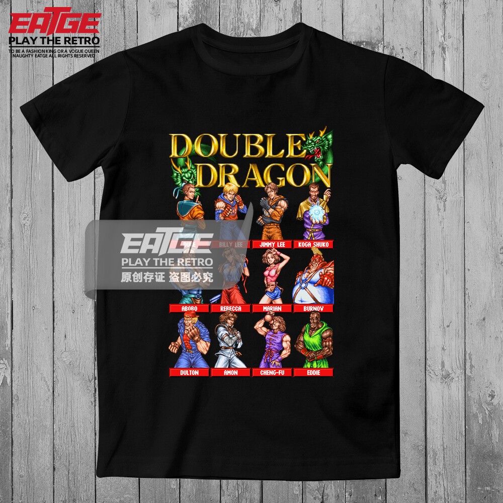 双截龙T恤经典街机格斗游戏Double Dragon比利吉米选人界面电竞