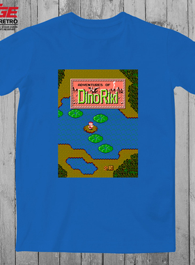 新人类T恤NES红白机FC游戏Dino Riki纯棉大码原创宽松潮牌体恤