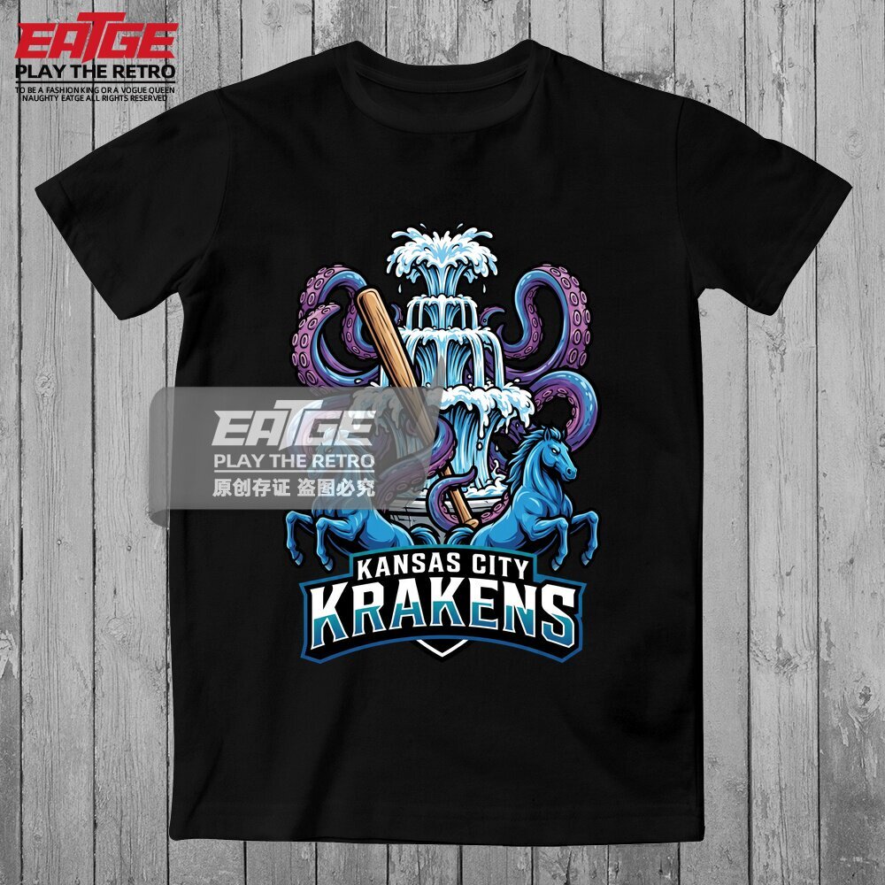 Kansas City Krakens堪萨斯城克拉肯海怪棒球队T恤EATGE原创体恤
