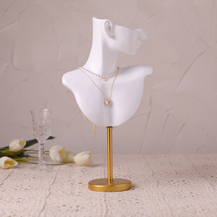 首饰展示架树脂人像模特戒指拖项链架 柜台橱窗饰品陈列展示道具