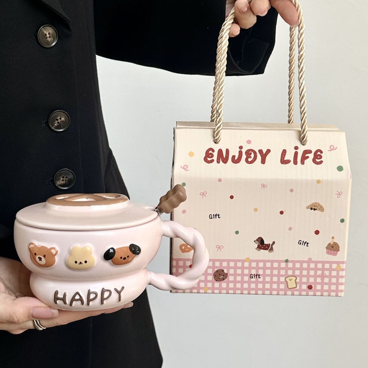 少女心高颜值生日礼物曲奇水杯送男女朋友情侣姐妹儿童有意义礼品