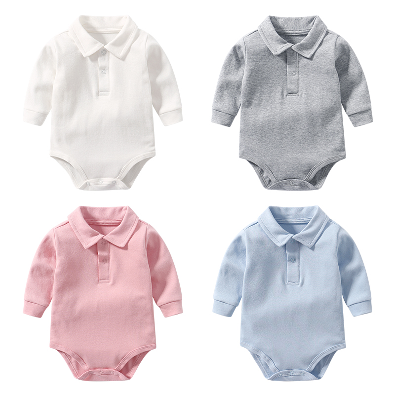 质感高级！纯棉翻领长袖包屁衣