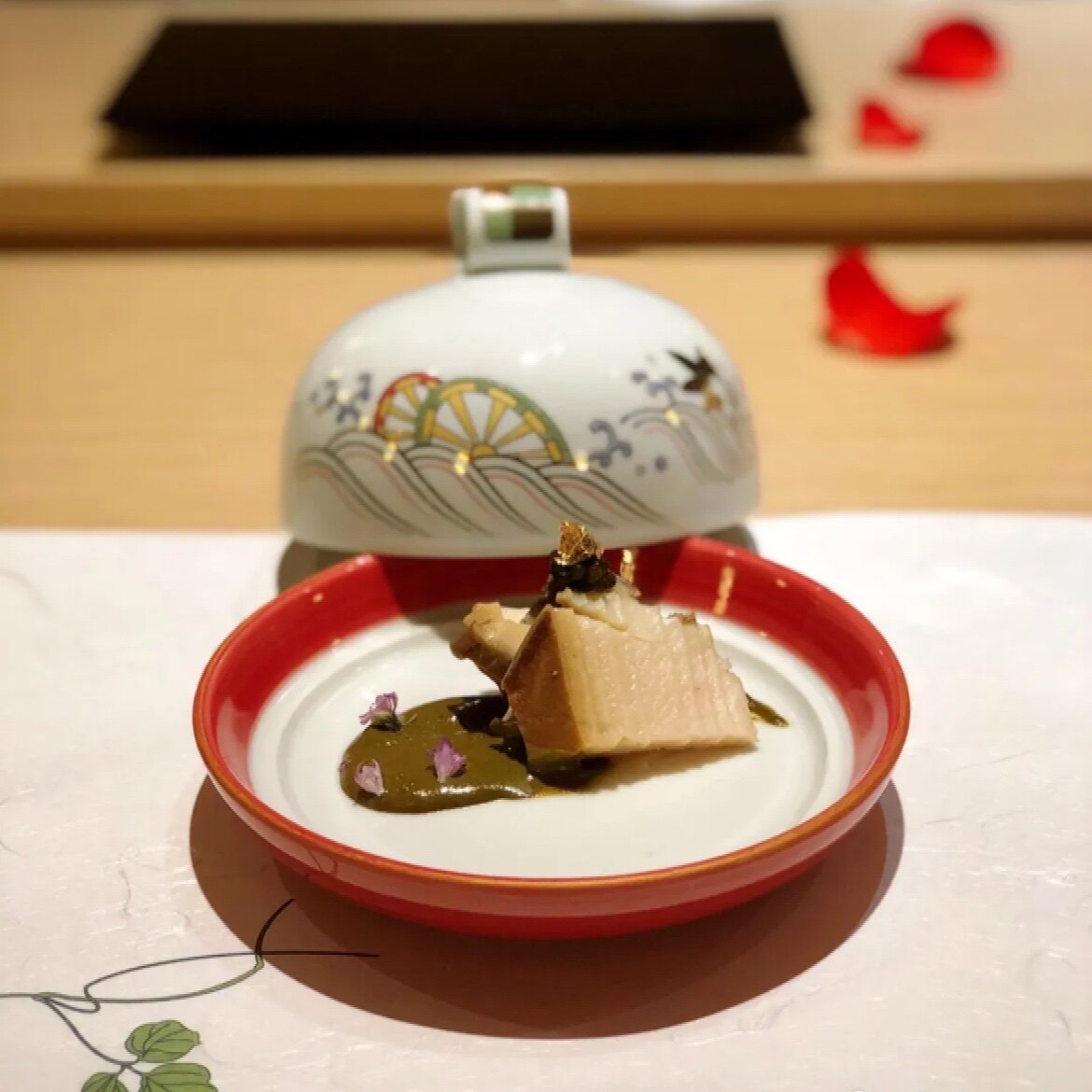 日本怀石会席板前料理陶瓷餐具盖碗寿司刺身拼盘炸物小吃前菜盖钵