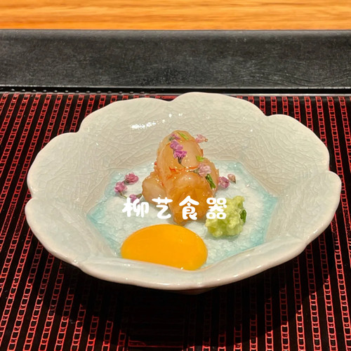 日本怀石会席板前料理陶瓷餐具小吃前菜碟刺身拼盘海胆鱼子酱盘子