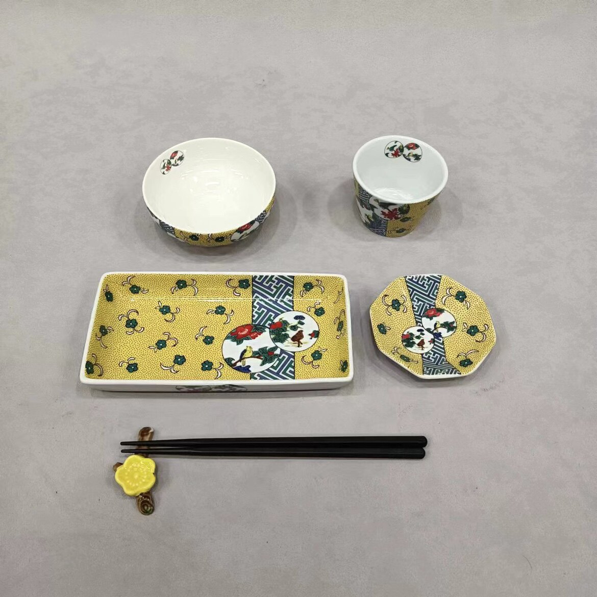 日本料理陶瓷餐具骨碟水杯酱油碟烤肉店摆台面三件套长方炸物盘子