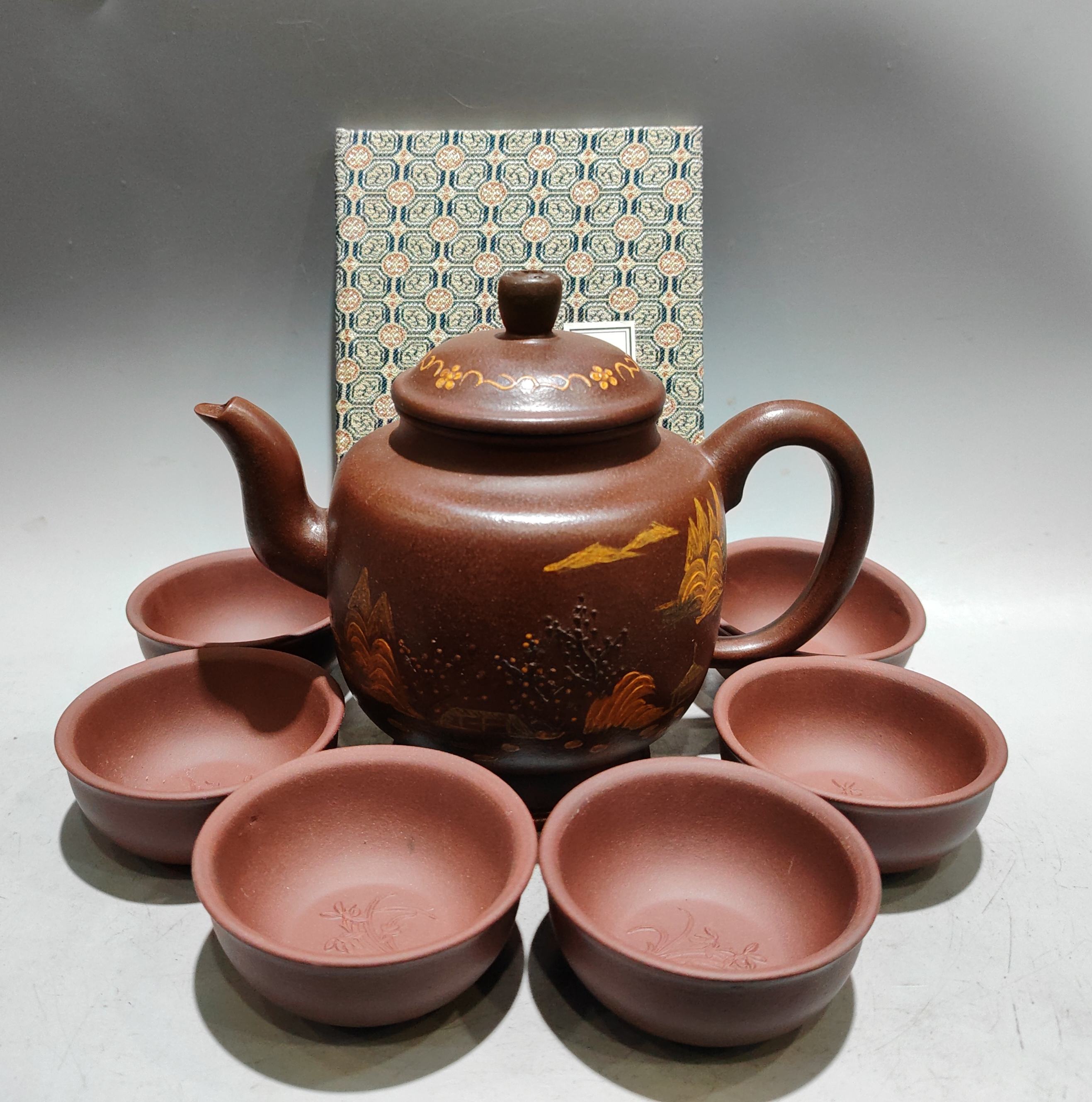 宜兴紫砂壶原矿紫泥名家手工宫灯套壶中式功夫茶具国风泡茶壶