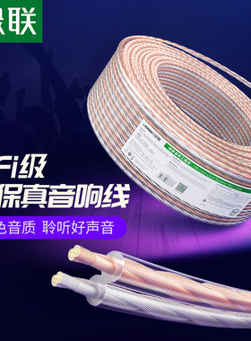 发烧级音响线音响线绿联喇叭线