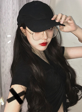 抖音同款假发女长发帽子带假发一体女时尚长卷发网红全头套