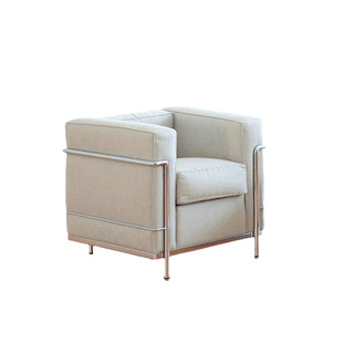 现代简约沙发真皮羽绒北欧设计师款 LC23客厅家用酒店不锈钢单人椅