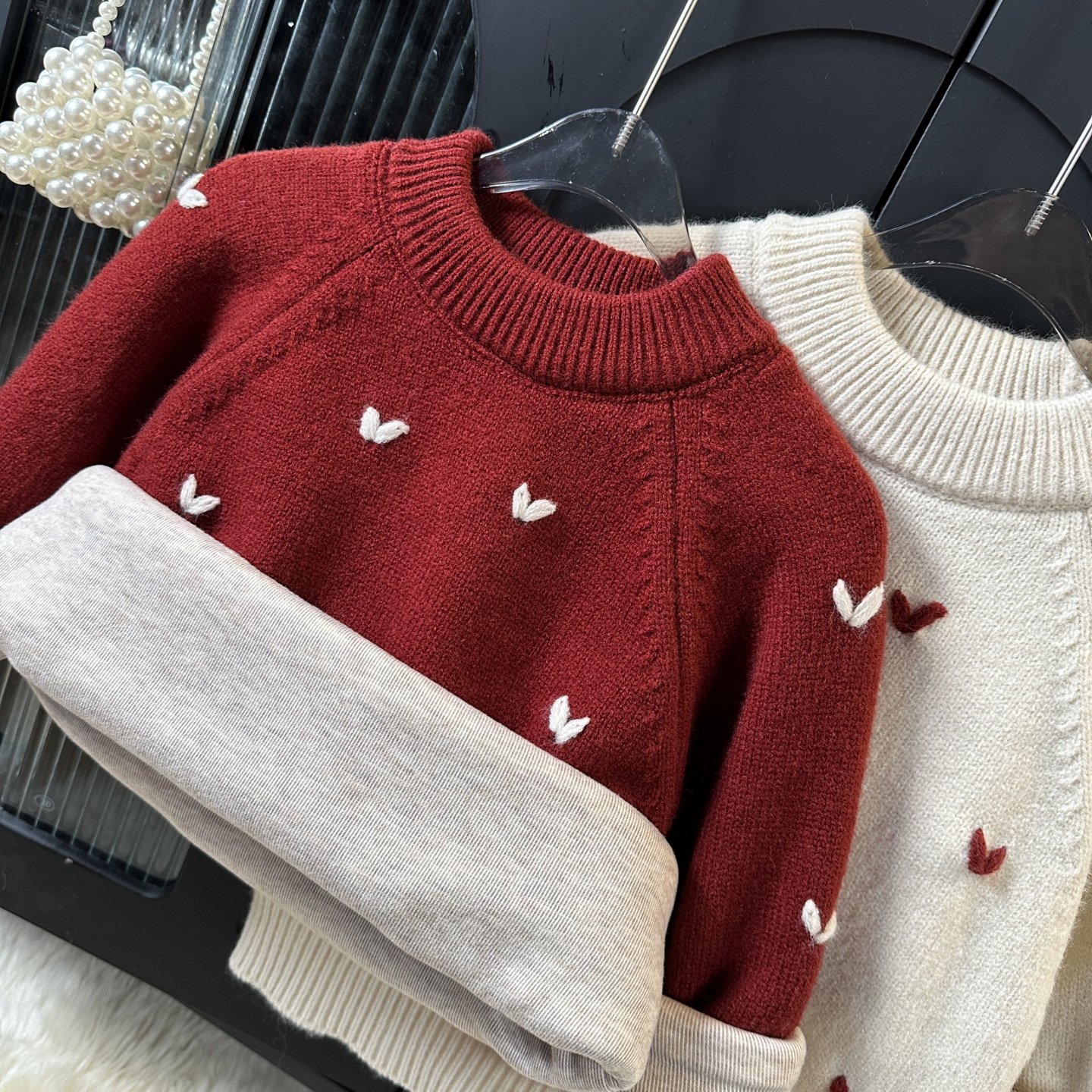 女童德绒毛衣加厚秋冬保暖