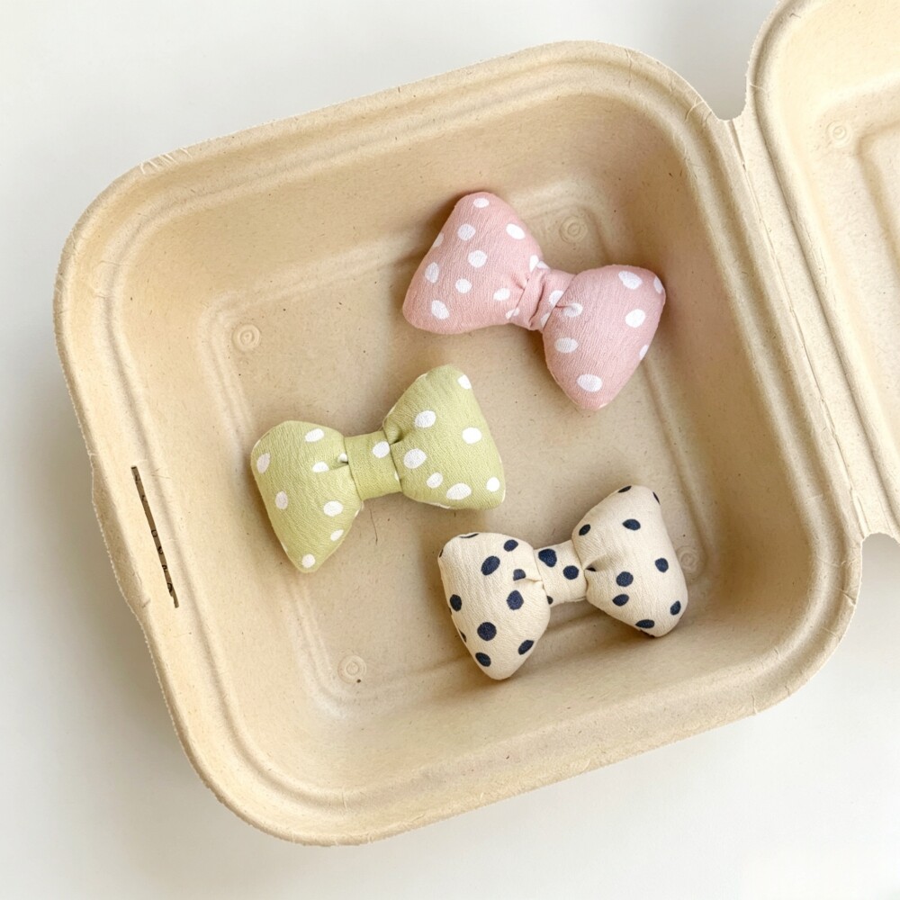 波点蝴蝶结小抱枕发夹发饰配件手珠子/钻饰/花朵等配
