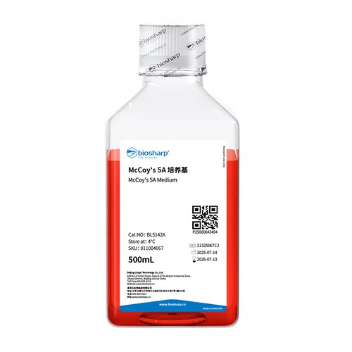 Biosharp/白鲨  BL5142A  McCoy’s 5A培养基   500ml/瓶