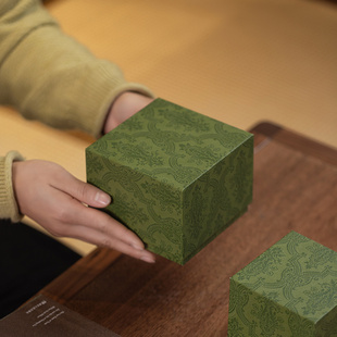 礼物瓷器陶瓷文玩古董建盏银壶茶杯高档包装纸盒空盒