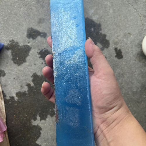 蓝色水晶猫眼石龙晶之刃刀长条片板料匕首短剑石料尺寸可以定制的