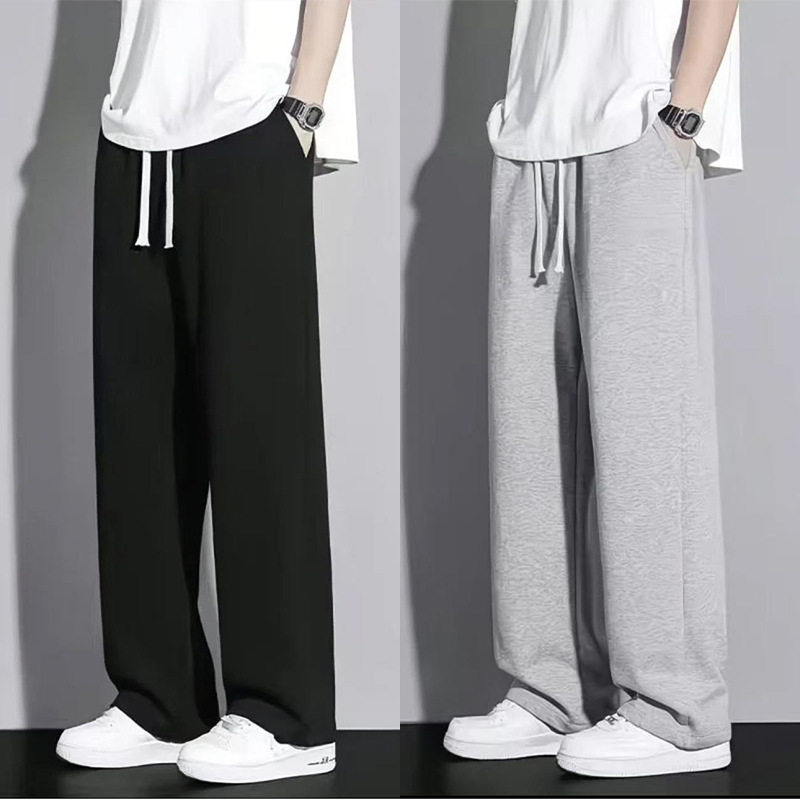 款韩版裤男生春夏季不挑人简约直筒宽松长裤跑步学生运动篮球长裤