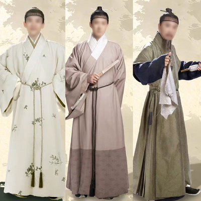 明朝男大臣服影视古装朝服补服书生服员外富商棉麻官服演出服