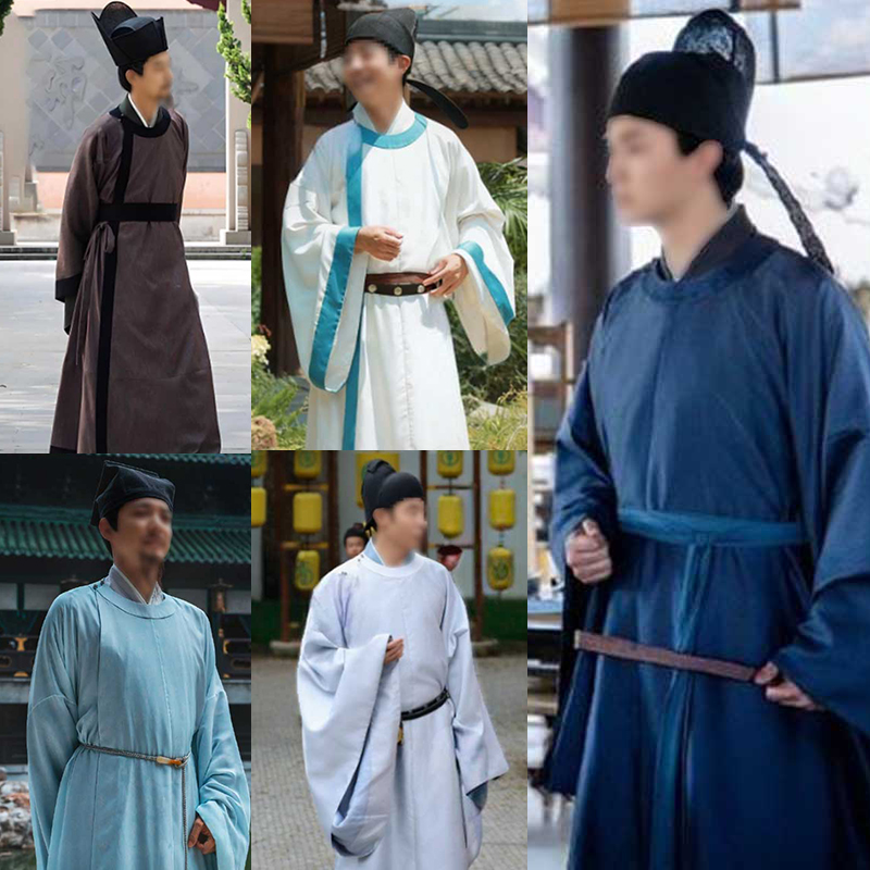 宋朝苏轼诗人大袖圆领古装范仲淹演出服装衫文人文官书生便服男袍