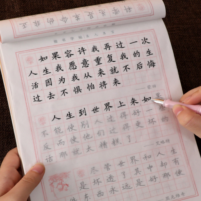 正楷书钢笔字帖田英章硬笔手写入门练字贴成年男大学生成人描红本