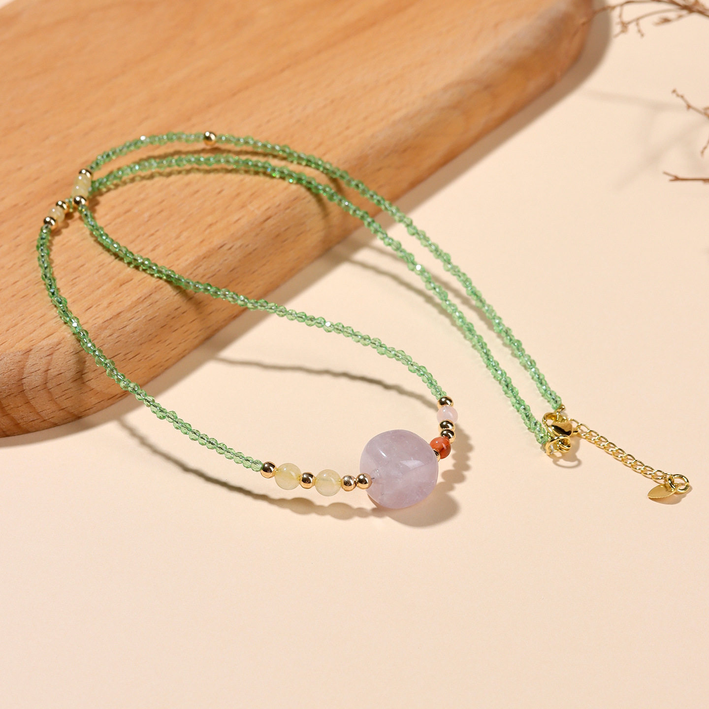 佛糖 天然薰衣草紫水晶方糖多圈手链黄发晶南红锁骨项链热销手串