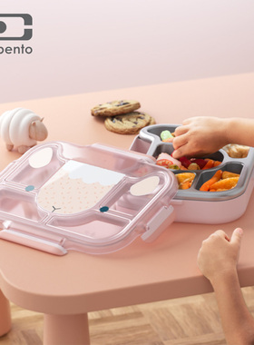 法国monbento不锈钢儿童餐盘学生饭盒午餐盒食品级卡通分格餐具