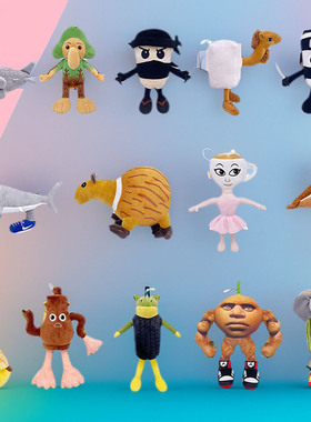 萨胡尔毛绒公仔玩偶木棍人抱枕送给学生儿童男女孩子节日礼物鲨鱼