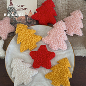 贝影 卷毛绒DIY圣诞配件装 饰材料圣诞树花环蝴蝶结配饰车挂辅料