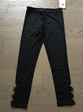 品牌 黑色瑜伽7分裤提臀普拉提训练服健身跑步休闲legging 小码