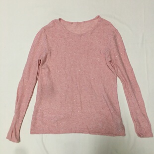 70羊毛20羊绒10桑蚕丝 超仙亮片软糯薄款长袖针织衫 休闲慵懒风